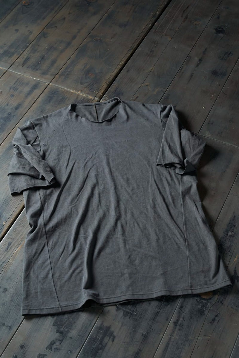 Crew Neck Half sleeve suvin cotton jersey Charcoal