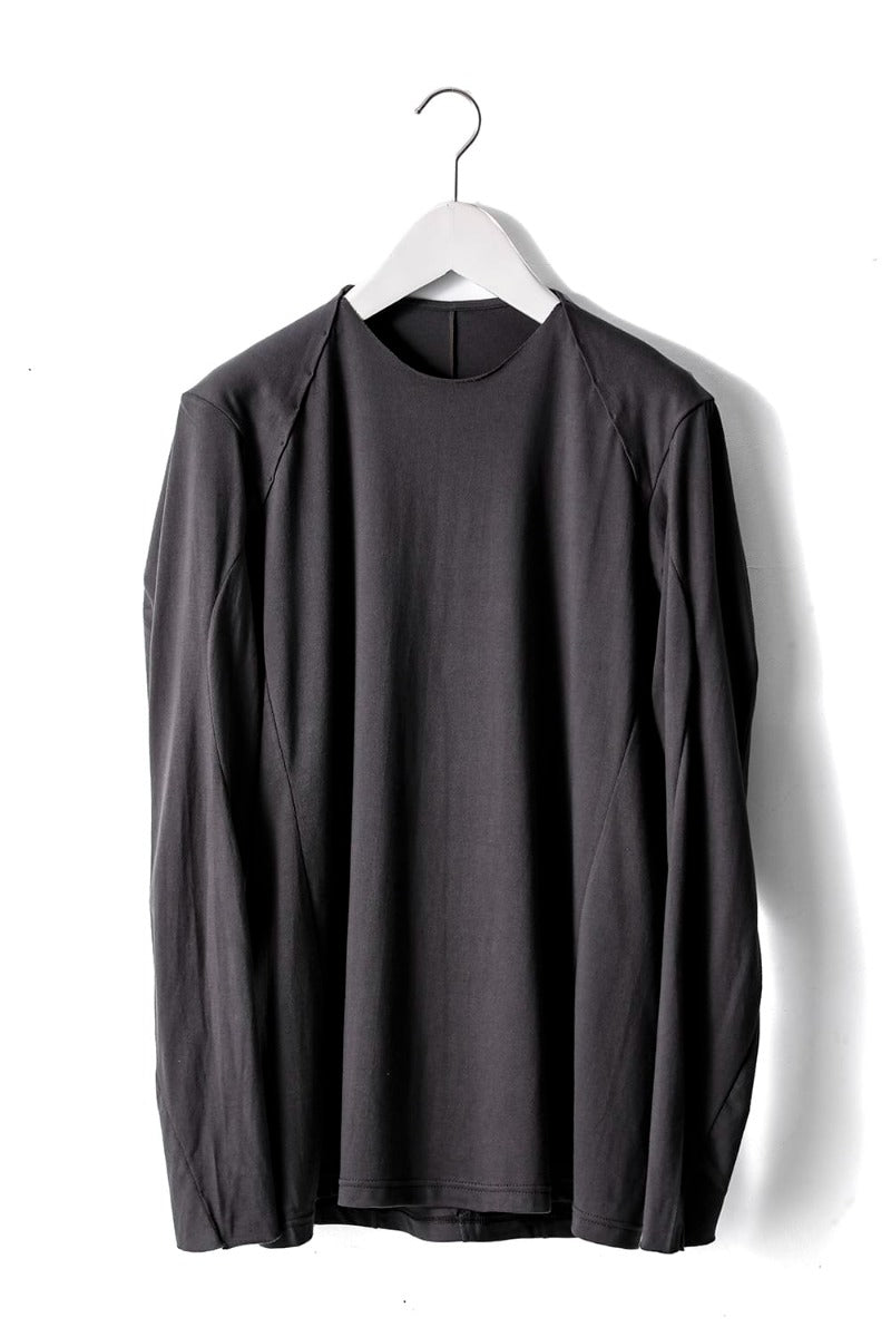 Crew Neck Long sleeve suvin cotton jersey  Charcoal