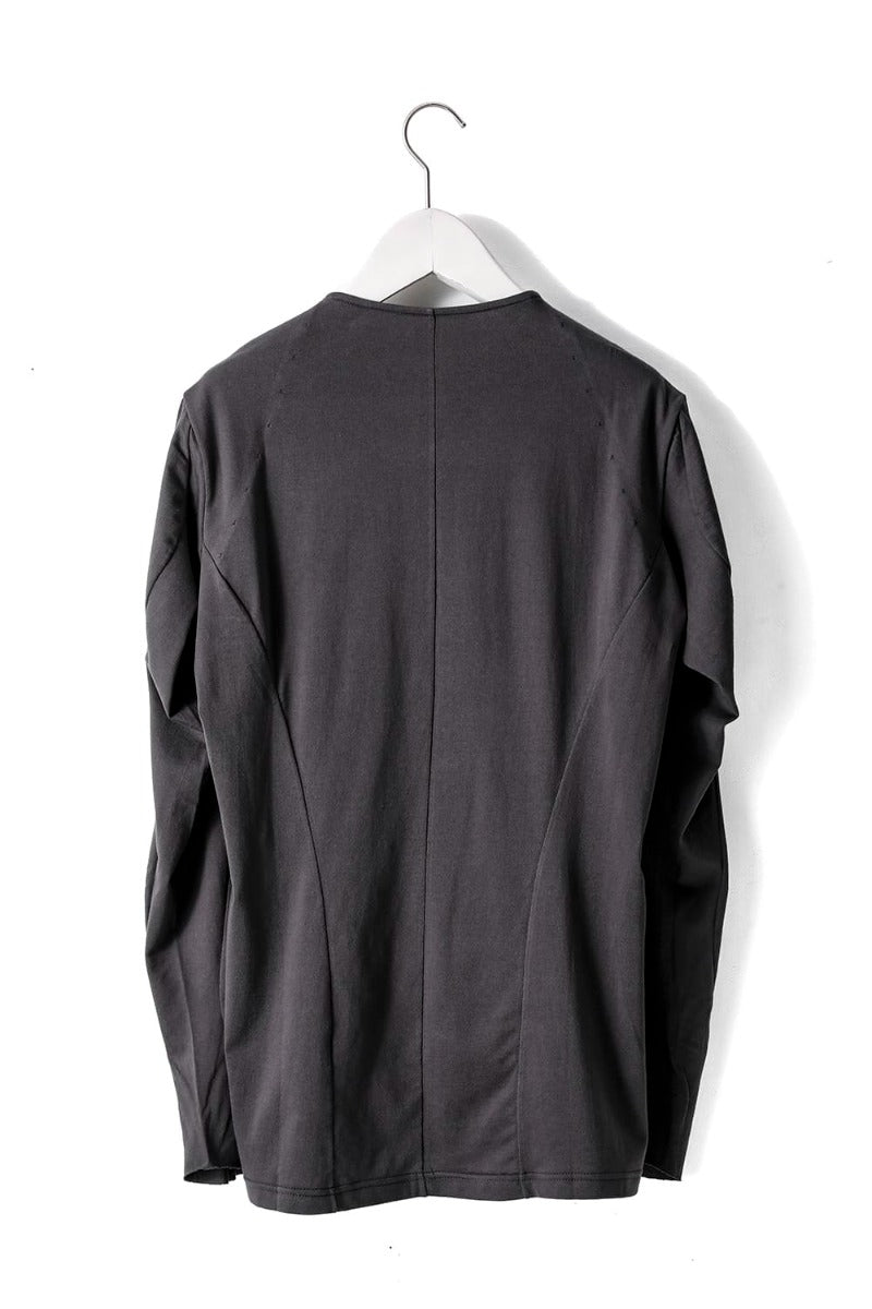 Crew Neck Long sleeve suvin cotton jersey  Charcoal