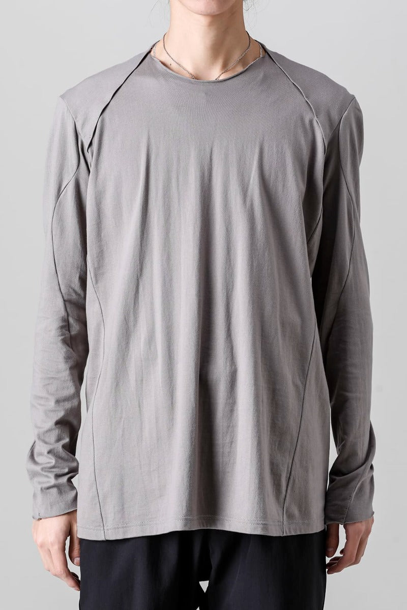 Crew Neck Long sleeve suvin cotton jersey  Stone Gray