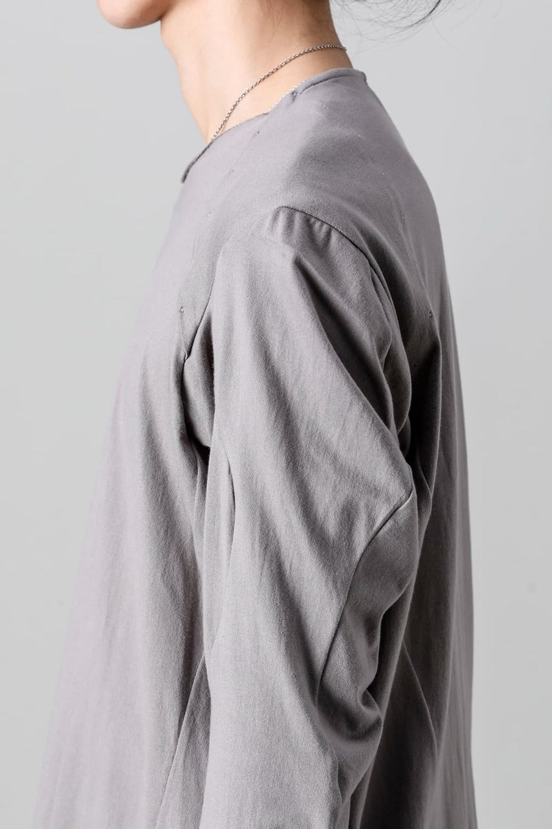 Crew Neck Long sleeve suvin cotton jersey  Stone Gray