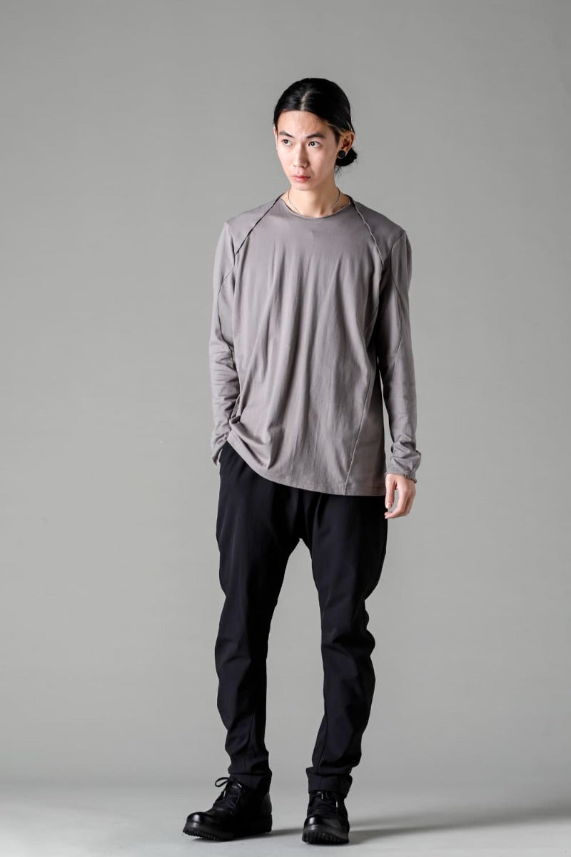 Crew Neck Long sleeve suvin cotton jersey  Stone Gray