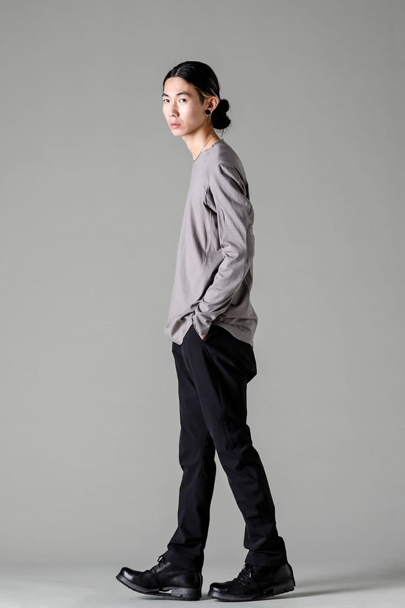 Crew Neck Long sleeve suvin cotton jersey  Stone Gray