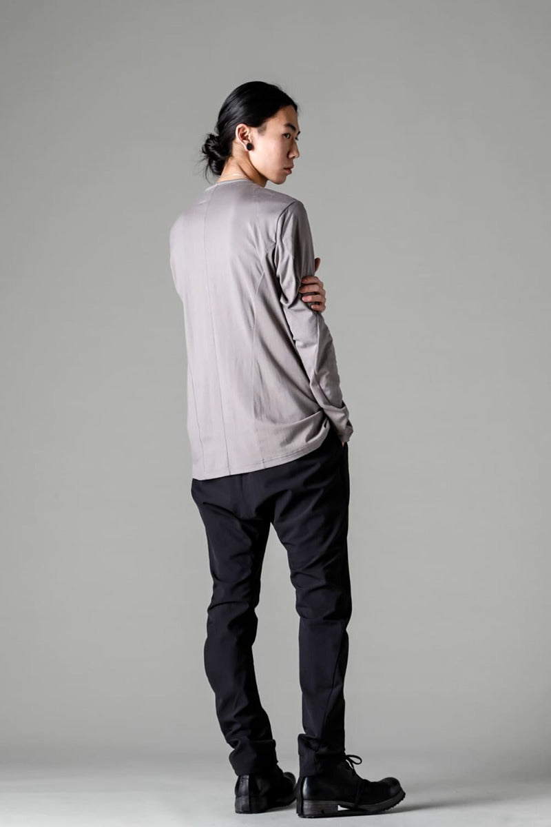 Crew Neck Long sleeve suvin cotton jersey  Stone Gray