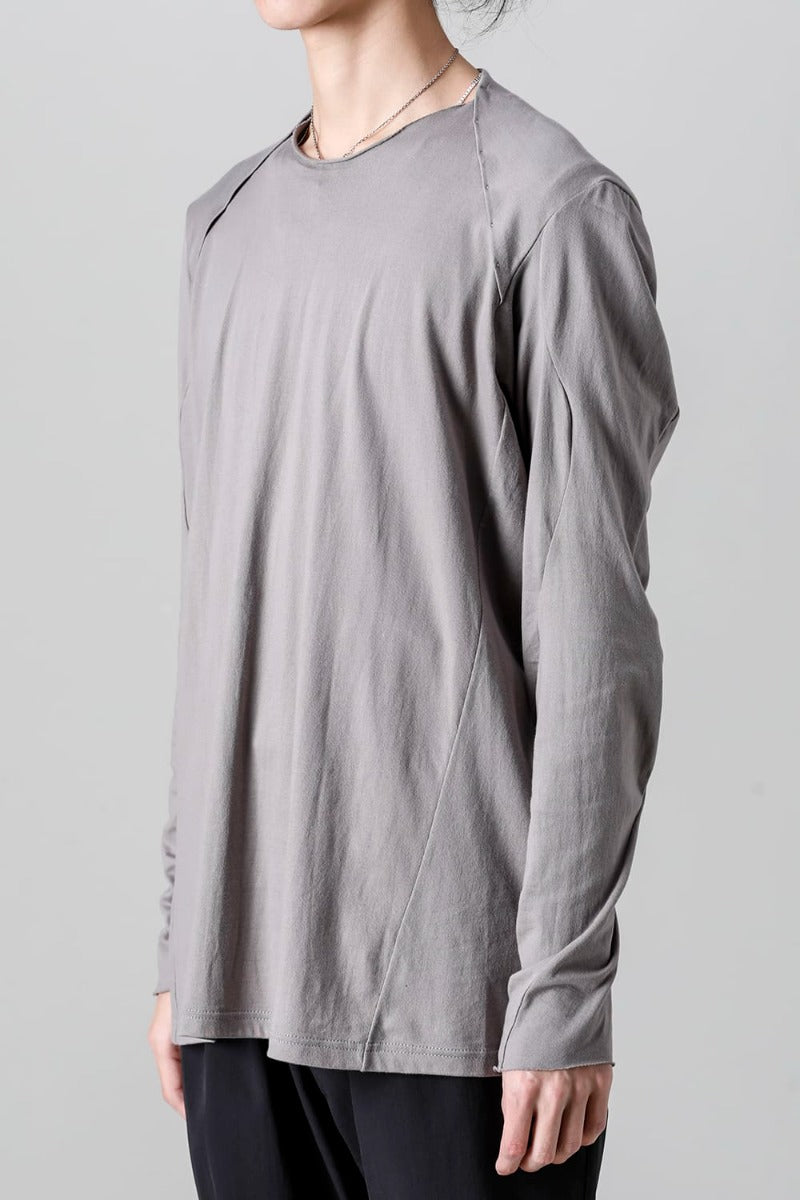 Crew Neck Long sleeve suvin cotton jersey  Stone Gray