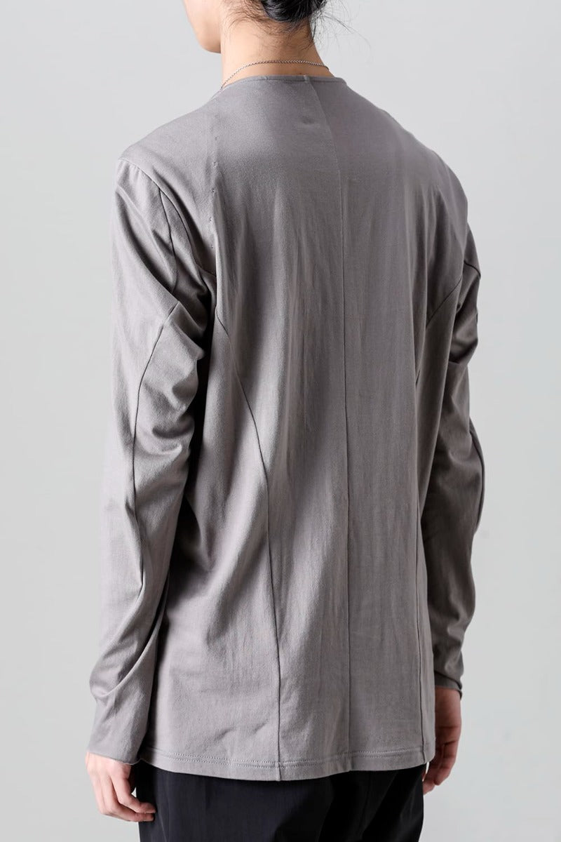 Crew Neck Long sleeve suvin cotton jersey  Stone Gray