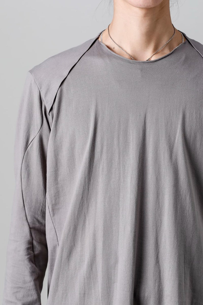 Crew Neck Long sleeve suvin cotton jersey  Stone Gray