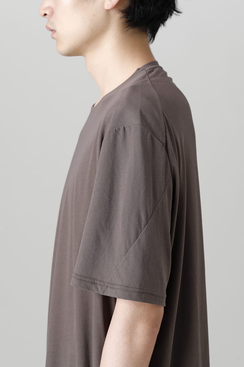 Short sleeve hight twist yarn jersey Gray