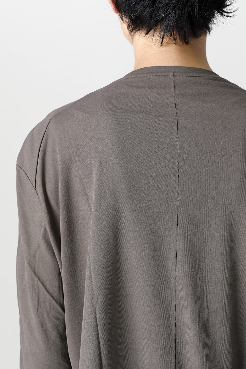 ロング スリーブ ルーズ フィット ツイスト ヤーン ジャージー グレー