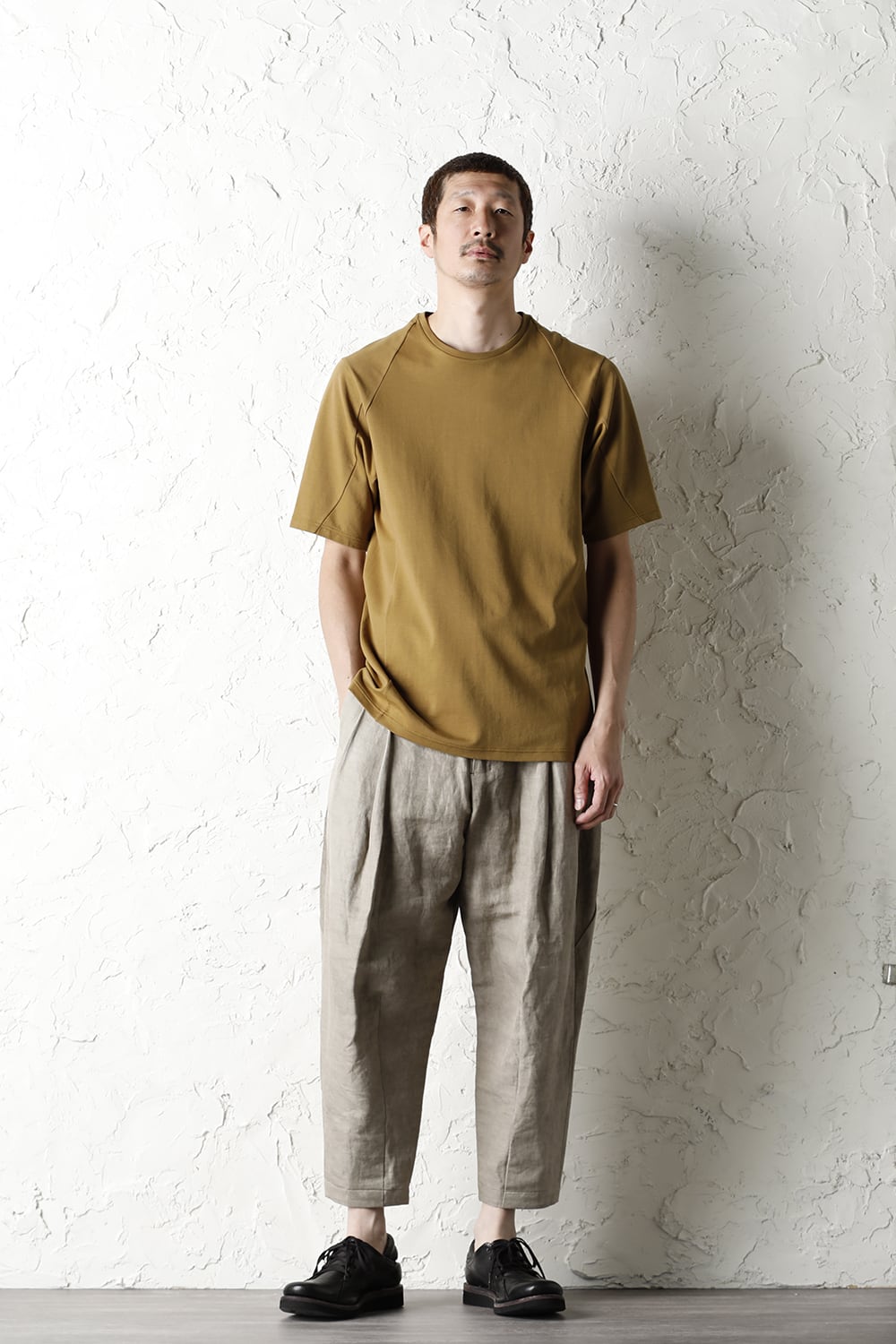 Short sleeve cotton jersey Dark Mustard