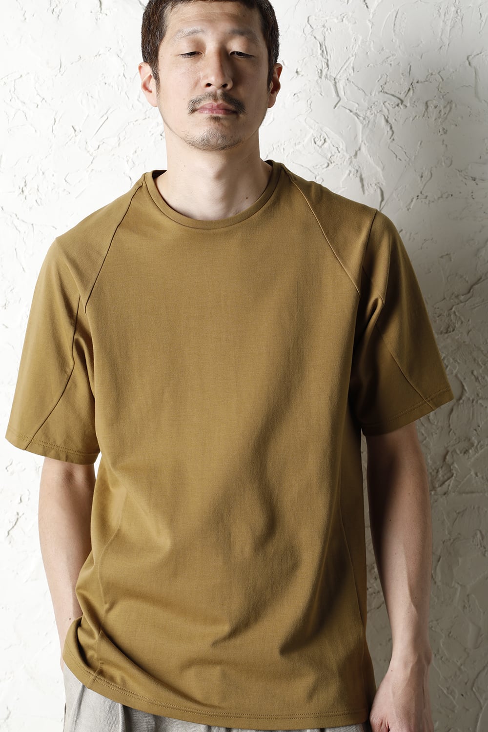 Short sleeve cotton jersey Dark Mustard