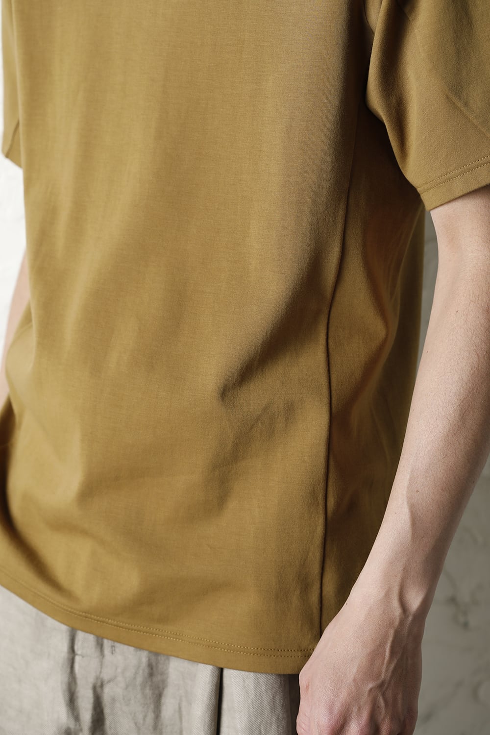 Short sleeve cotton jersey Dark Mustard