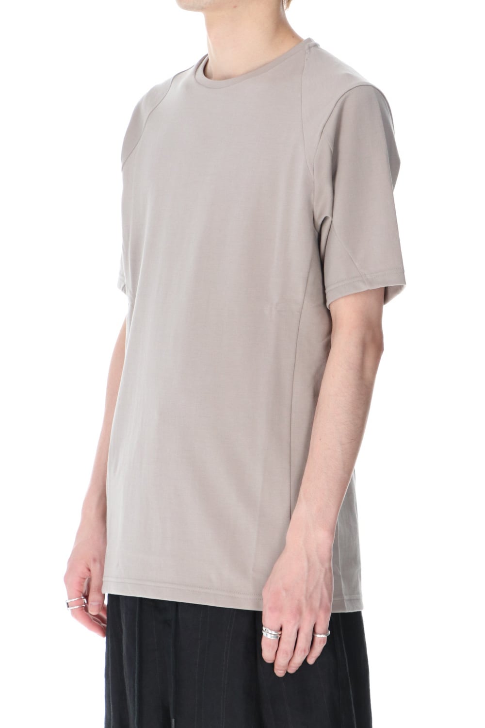 Short sleeve cotton jersey Stone Gray