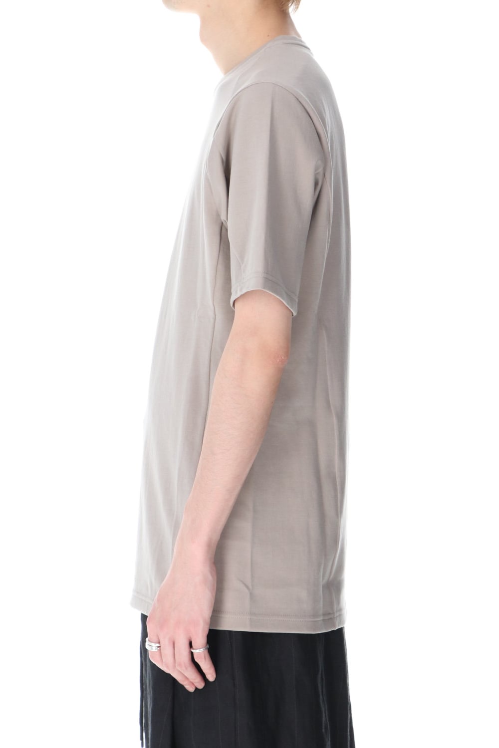 Short sleeve cotton jersey Stone Gray