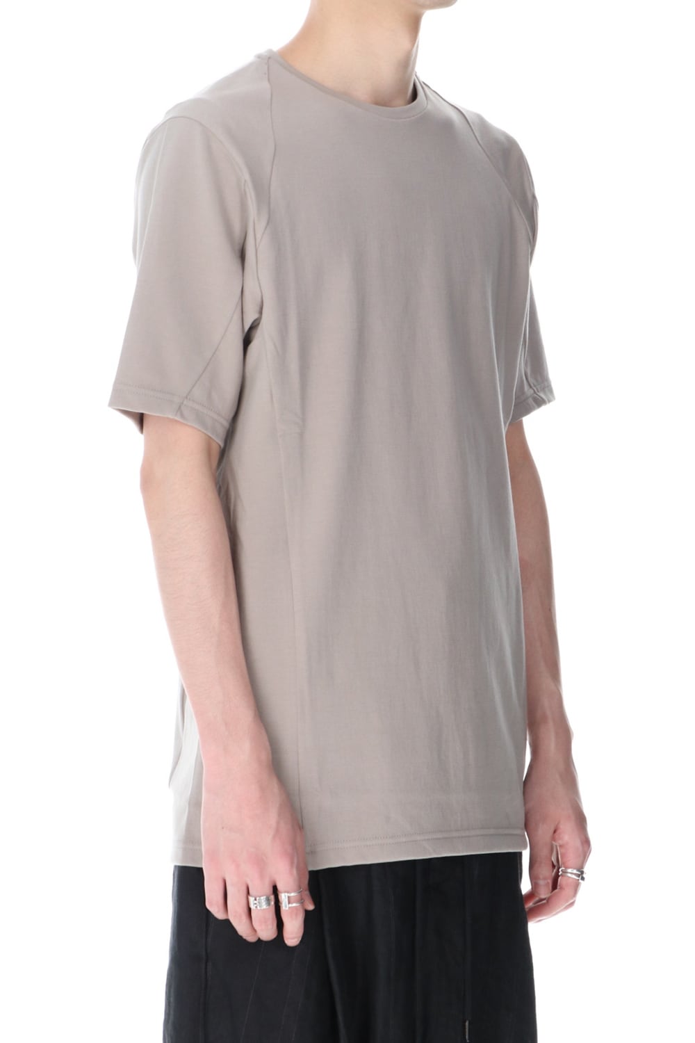 Short sleeve cotton jersey Stone Gray