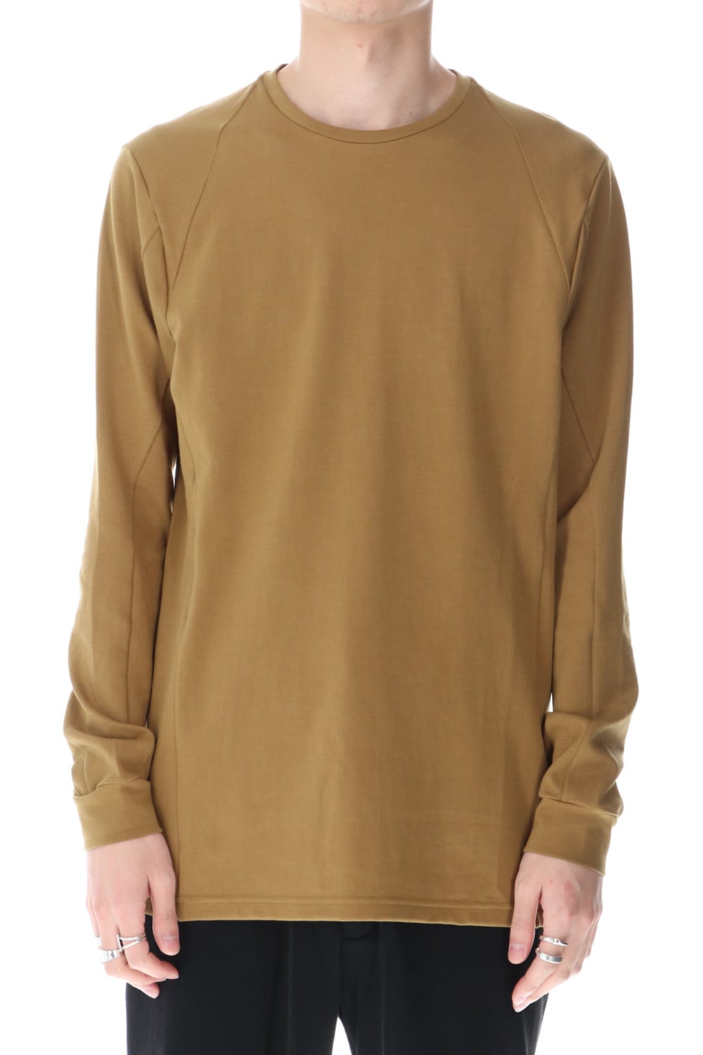 Long sleeve cotton jersey Dark Mustard