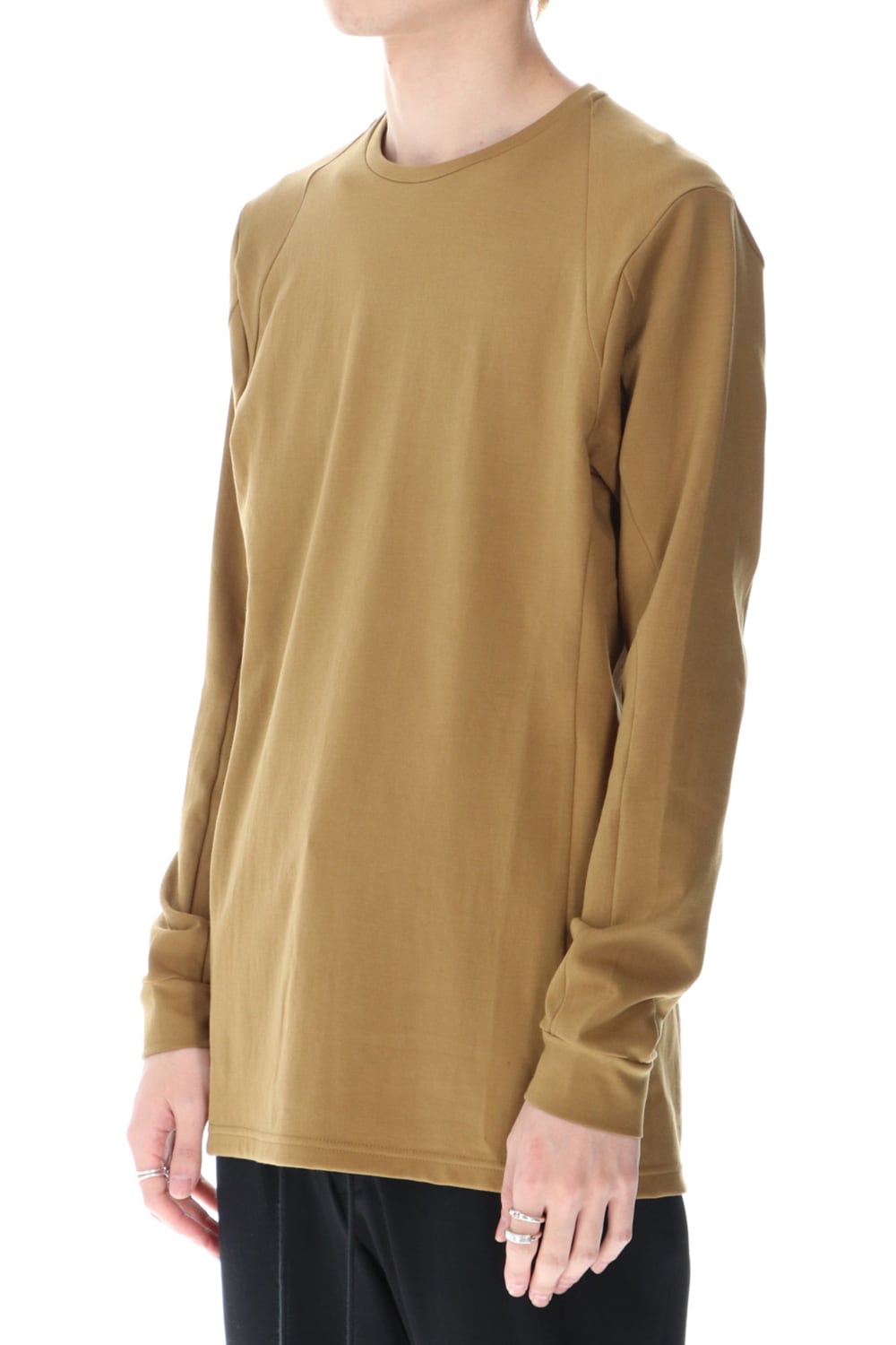 Long sleeve cotton jersey Dark Mustard