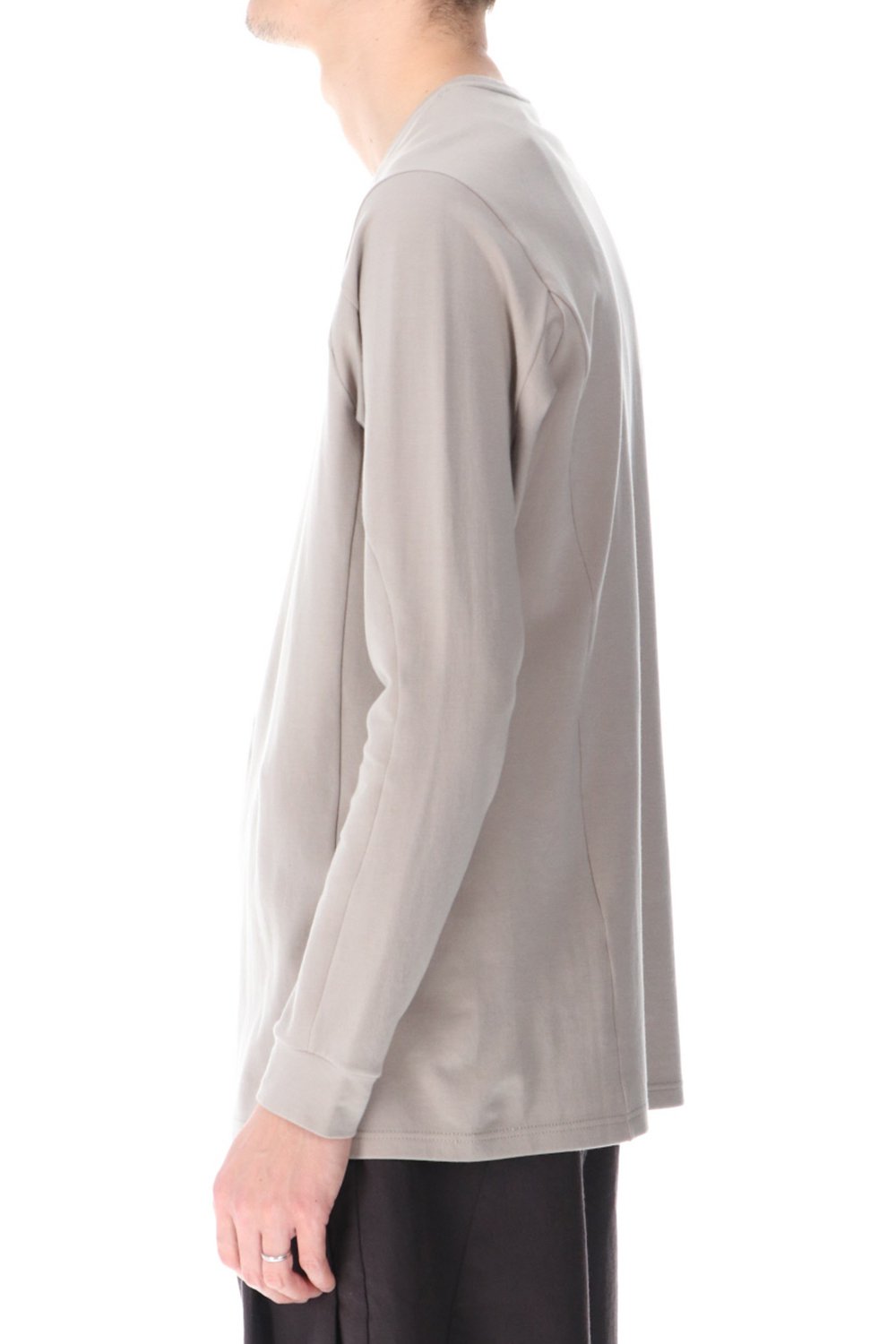 Long sleeve cotton jersey Stone Gray