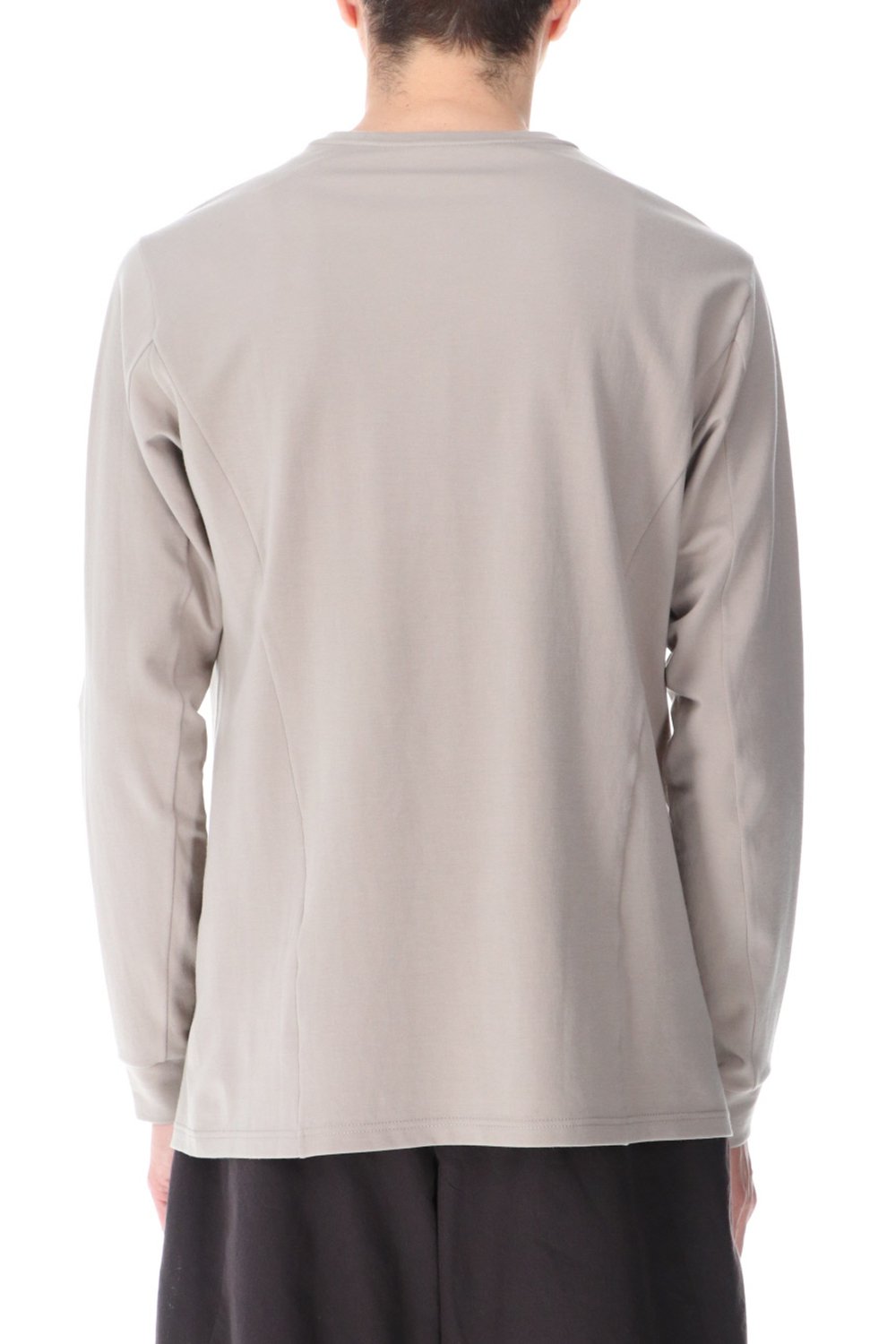 Long sleeve cotton jersey Stone Gray