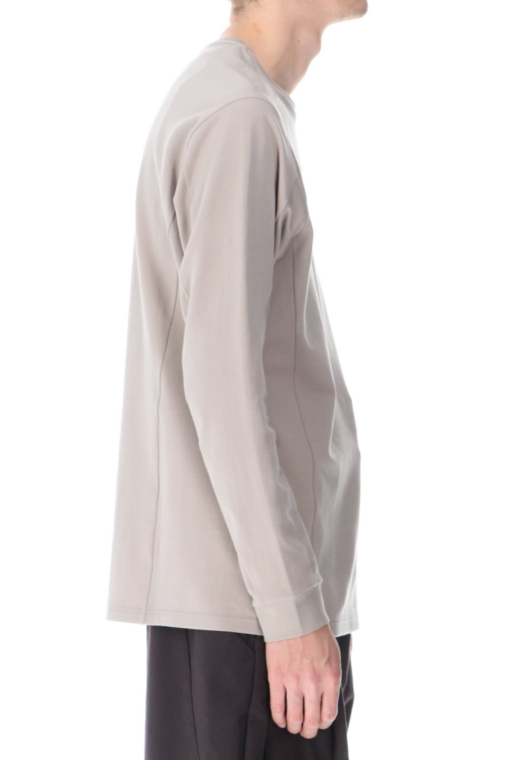 Long sleeve cotton jersey Stone Gray