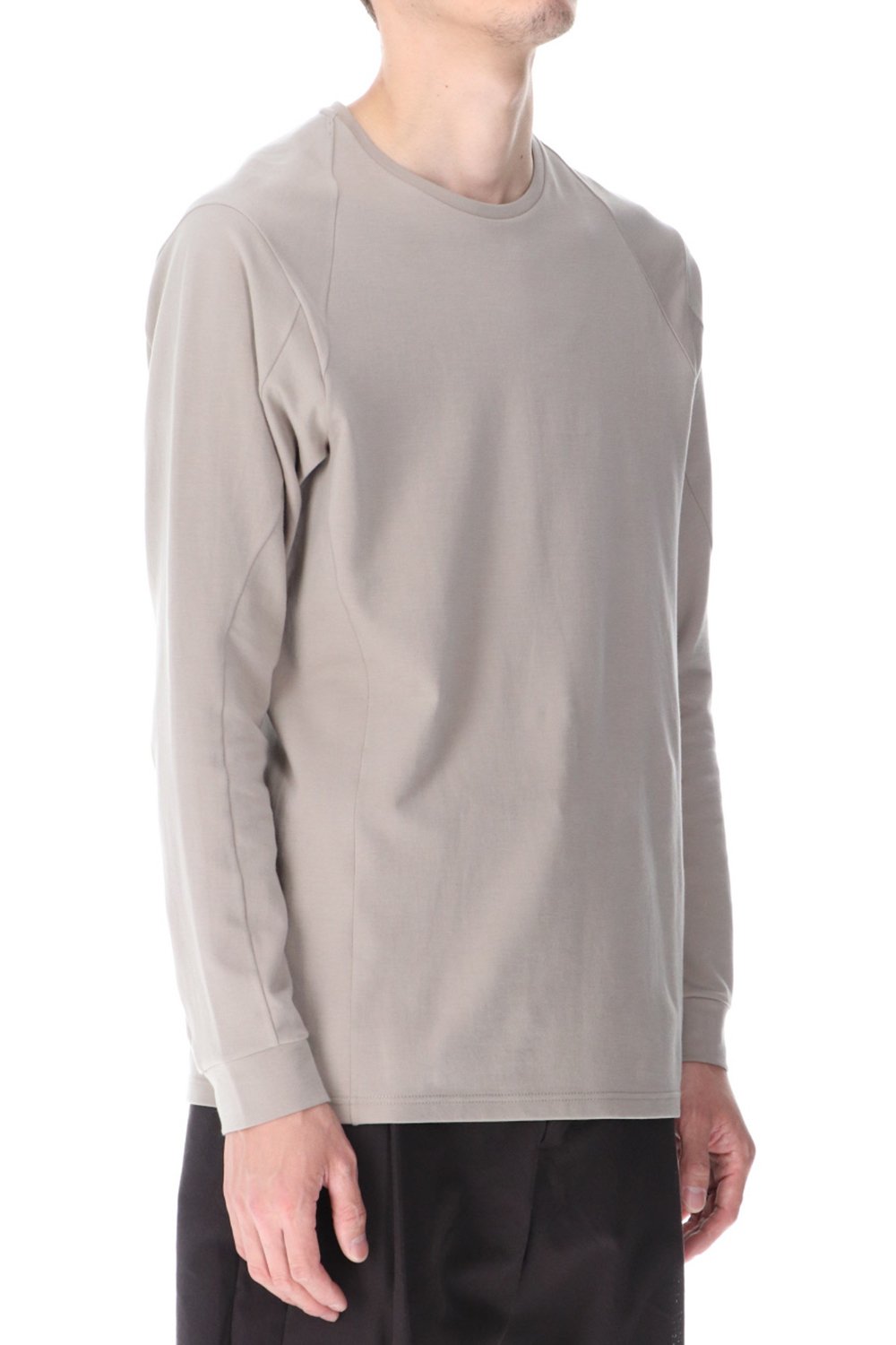 Long sleeve cotton jersey Stone Gray