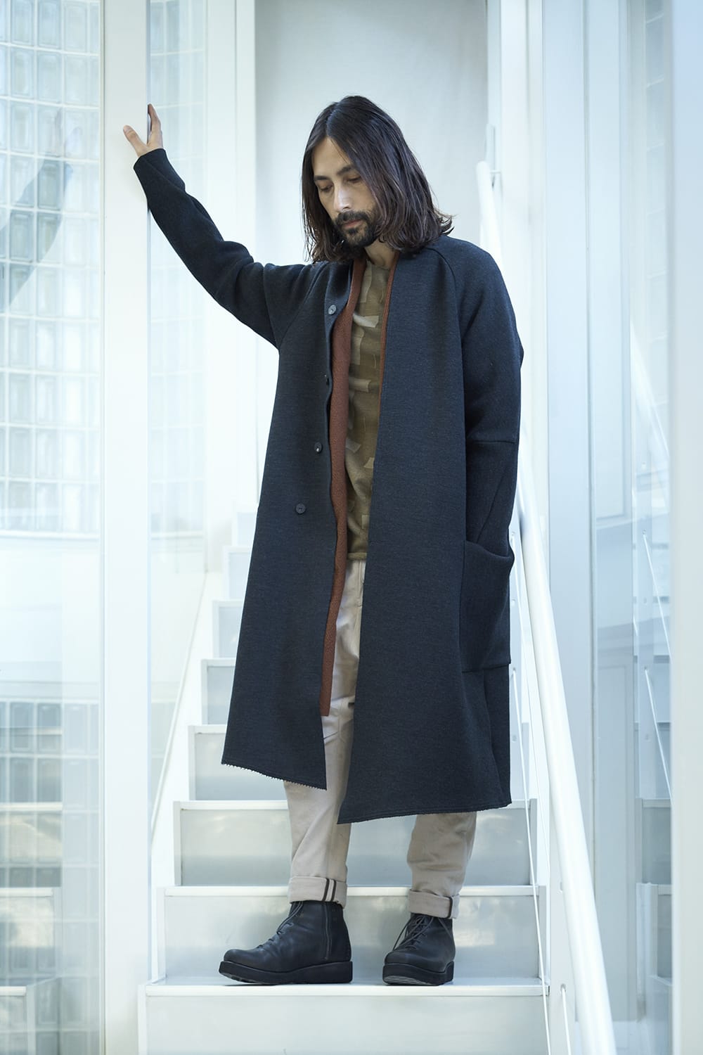 Long sleeve Jacquard sweatshirt Loose fit Mixed  Black