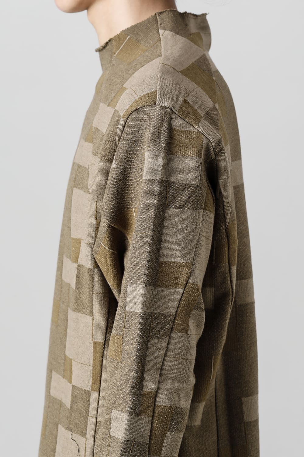 Long sleeve Jacquard sweatshirt Regular fit Mixed Beige