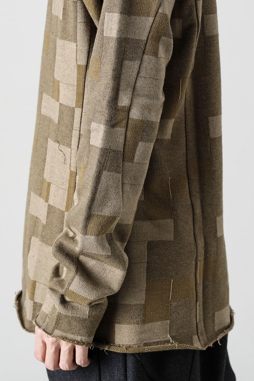 Long sleeve Jacquard sweatshirt Regular fit Mixed Beige