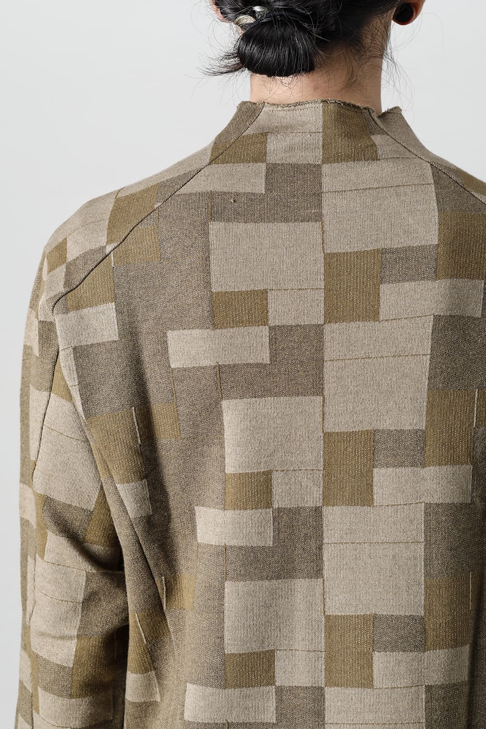 Long sleeve Jacquard sweatshirt Regular fit Mixed Beige