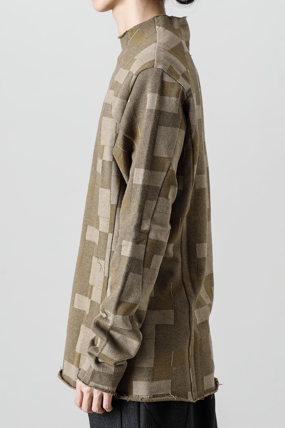 Long sleeve Jacquard sweatshirt Regular fit Mixed Beige