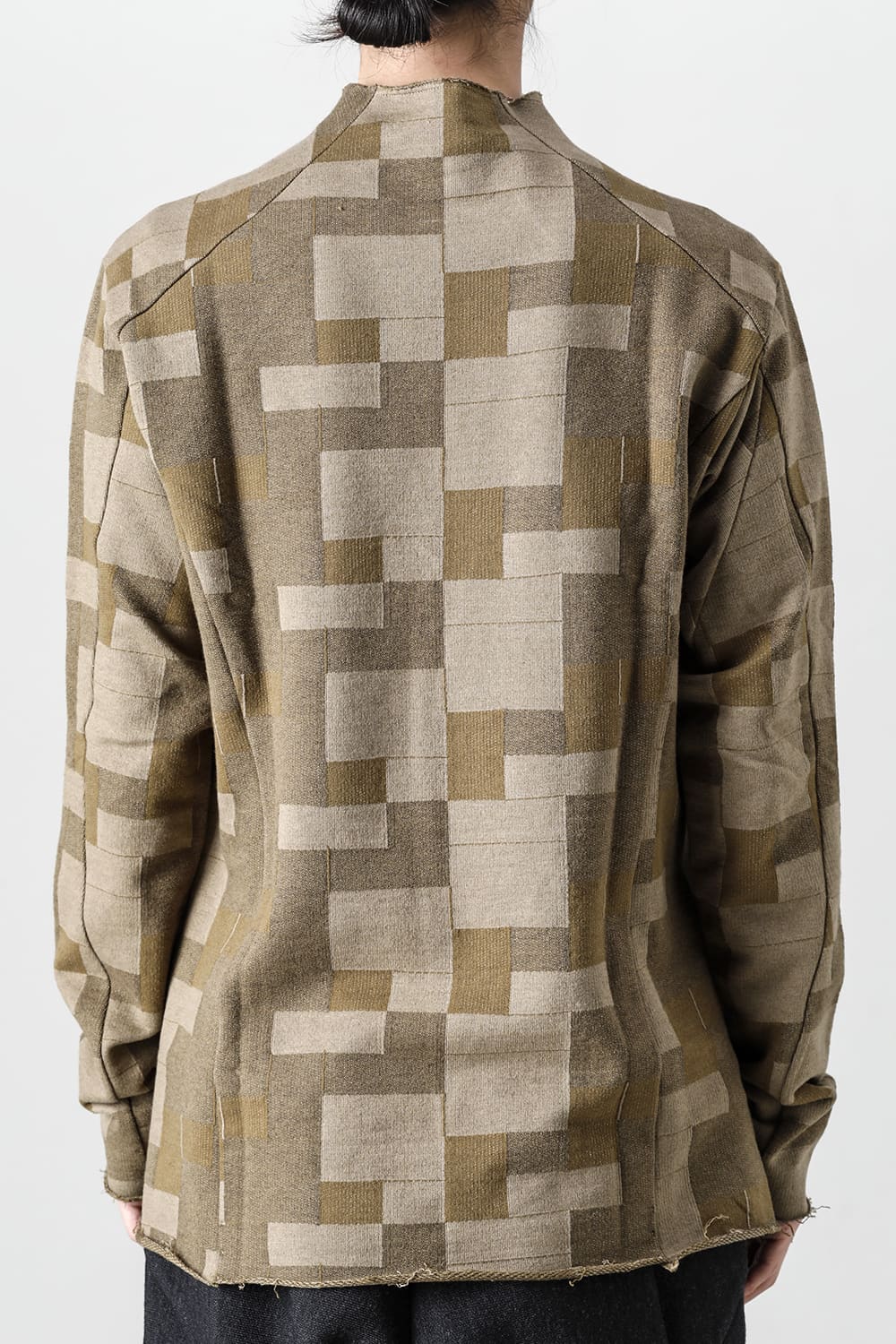 Long sleeve Jacquard sweatshirt Regular fit Mixed Beige