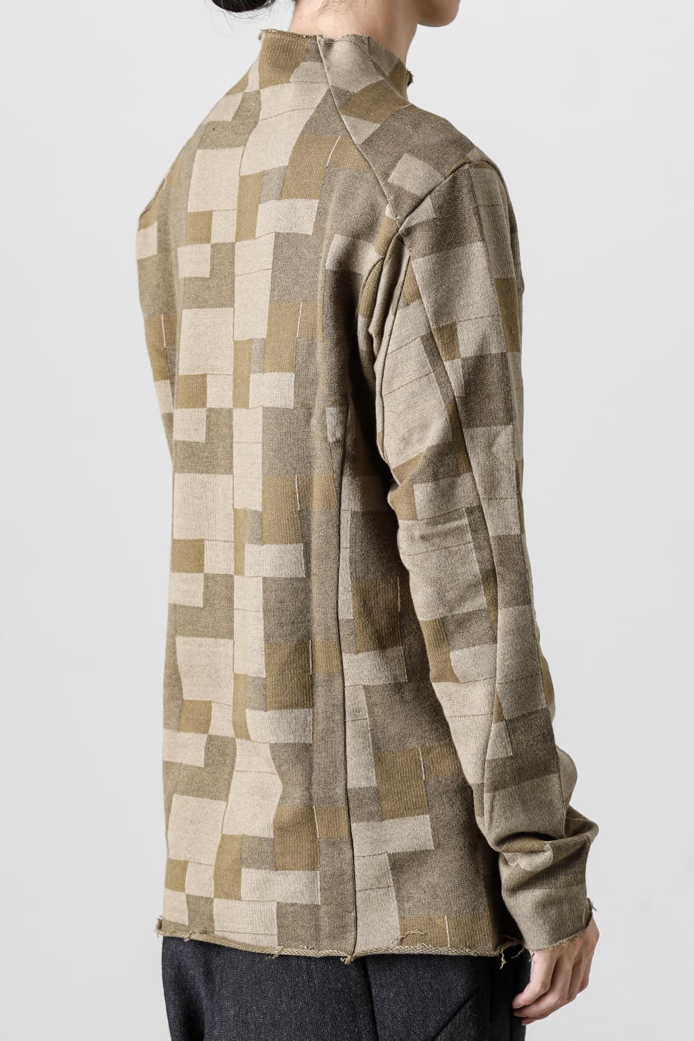 Long sleeve Jacquard sweatshirt Regular fit Mixed Beige