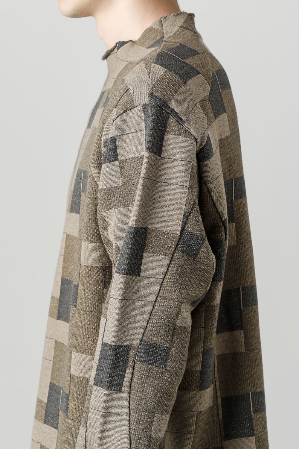 Long sleeve Jacquard sweatshirt Regular fit Mixed Black