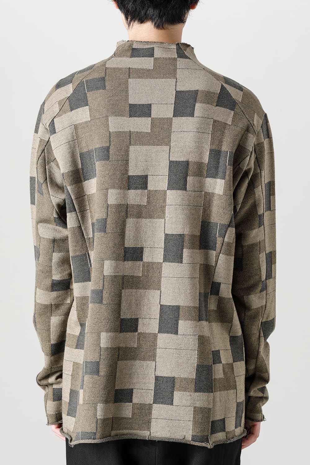 Long sleeve Jacquard sweatshirt Regular fit Mixed Black