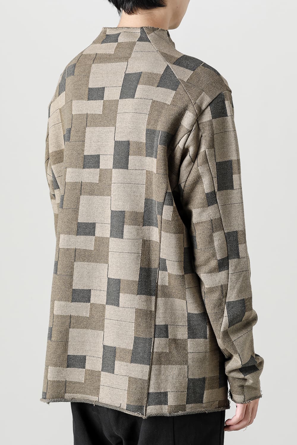 Long sleeve Jacquard sweatshirt Regular fit Mixed Black