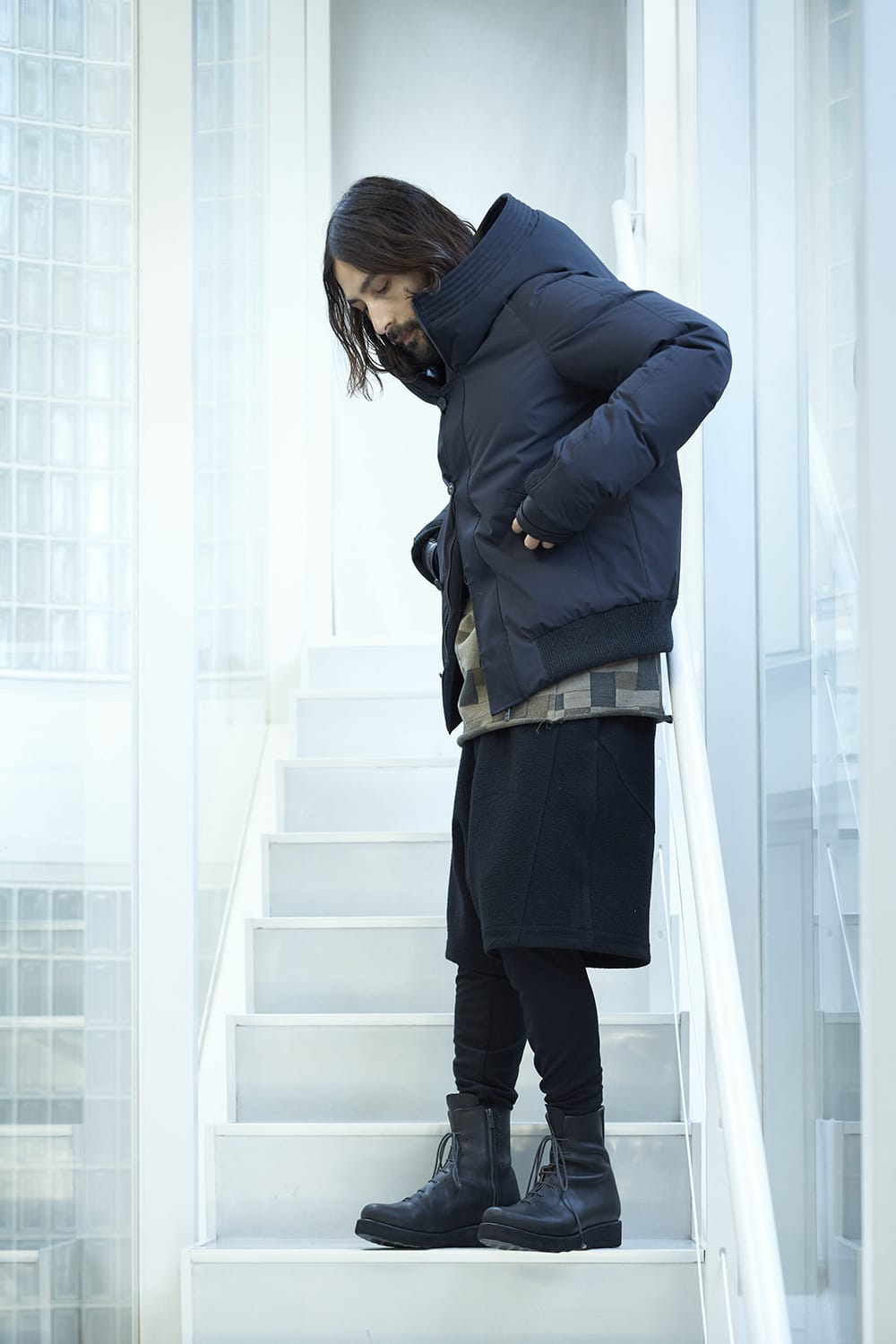 Long sleeve Jacquard sweatshirt Regular fit Mixed Black