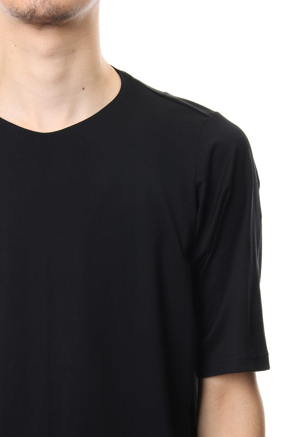 Short sleeve 2/80 Cotton jersey Loose fit - Black