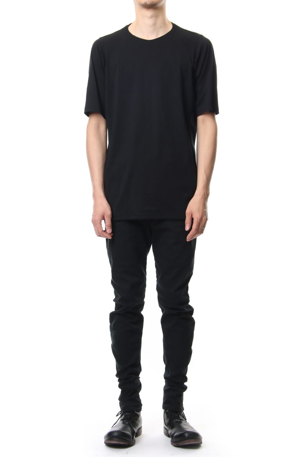 Short sleeve 2/80 Cotton jersey Loose fit - Black