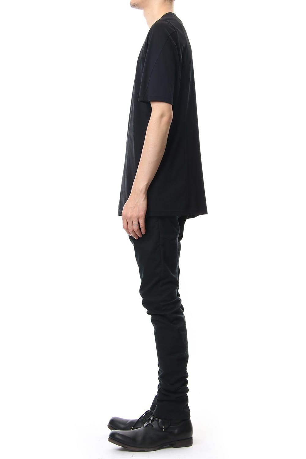 Short sleeve 2/80 Cotton jersey Loose fit - Black