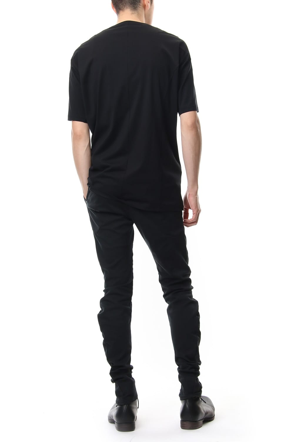 Short sleeve 2/80 Cotton jersey Loose fit - Black