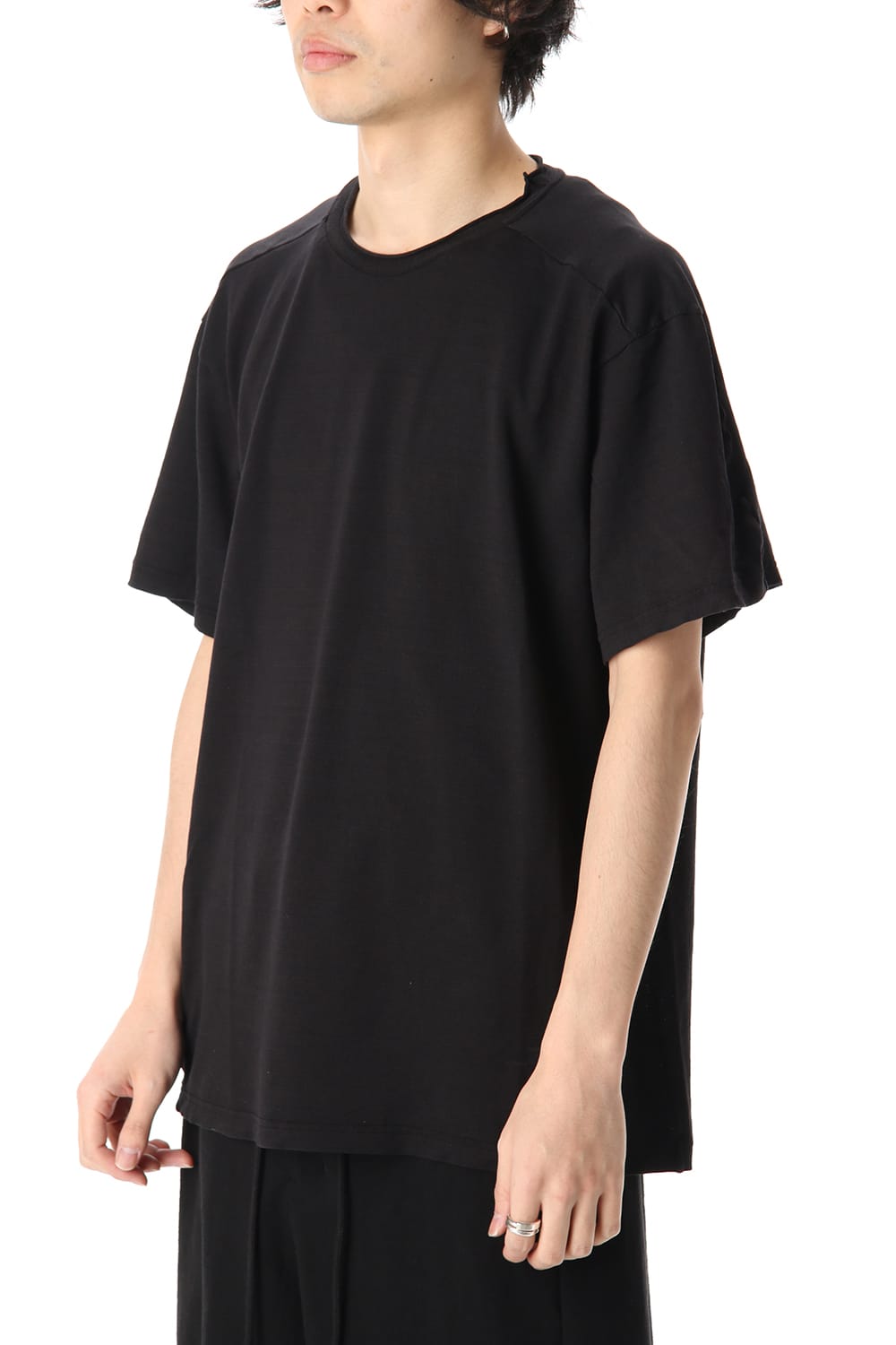 Short Sleeve Washi jersey product dyed Black