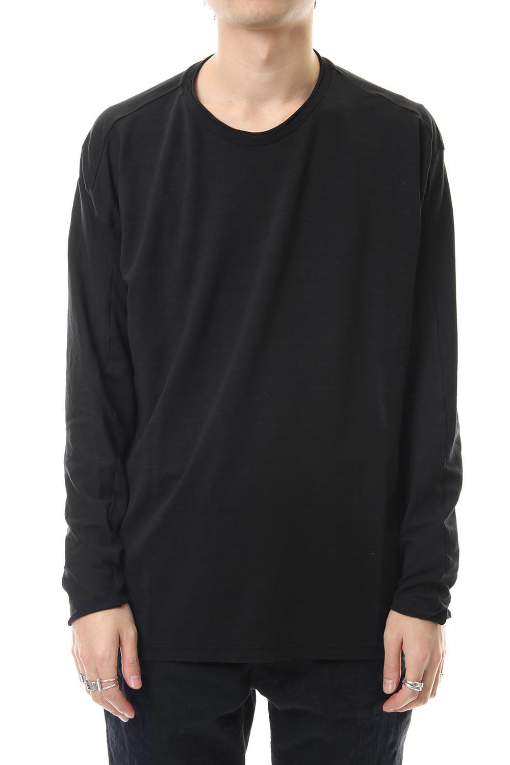 ドルマン スリーブ ワシ ジャージー プロダクト ダイド Black