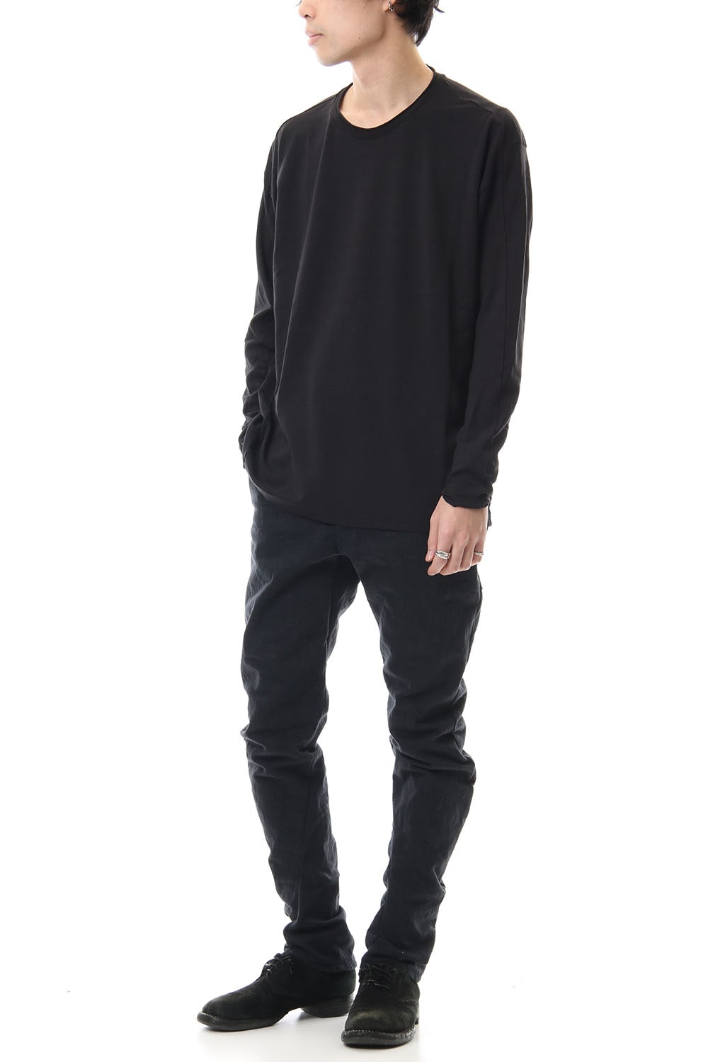 ドルマン スリーブ ワシ ジャージー プロダクト ダイド Black