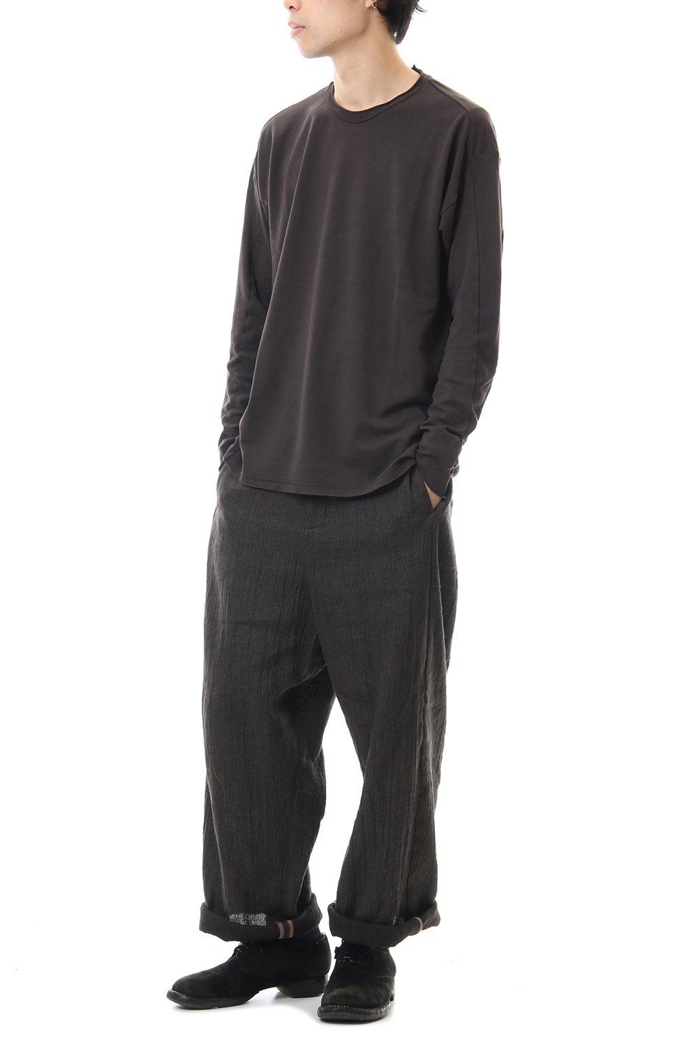 ドルマン スリーブ ワシ ジャージー プロダクト ダイド Purple Gray