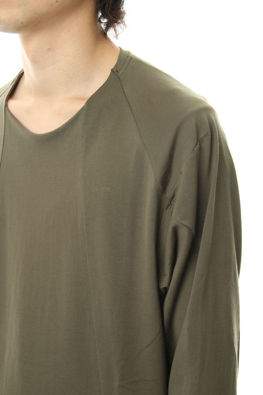 ロング スリーブ ルーズ フィット 80/2 コットン ジャージー