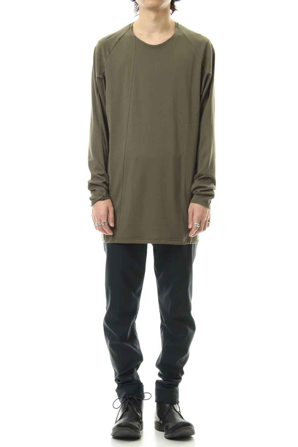 ロング スリーブ ルーズ フィット 80/2 コットン ジャージー