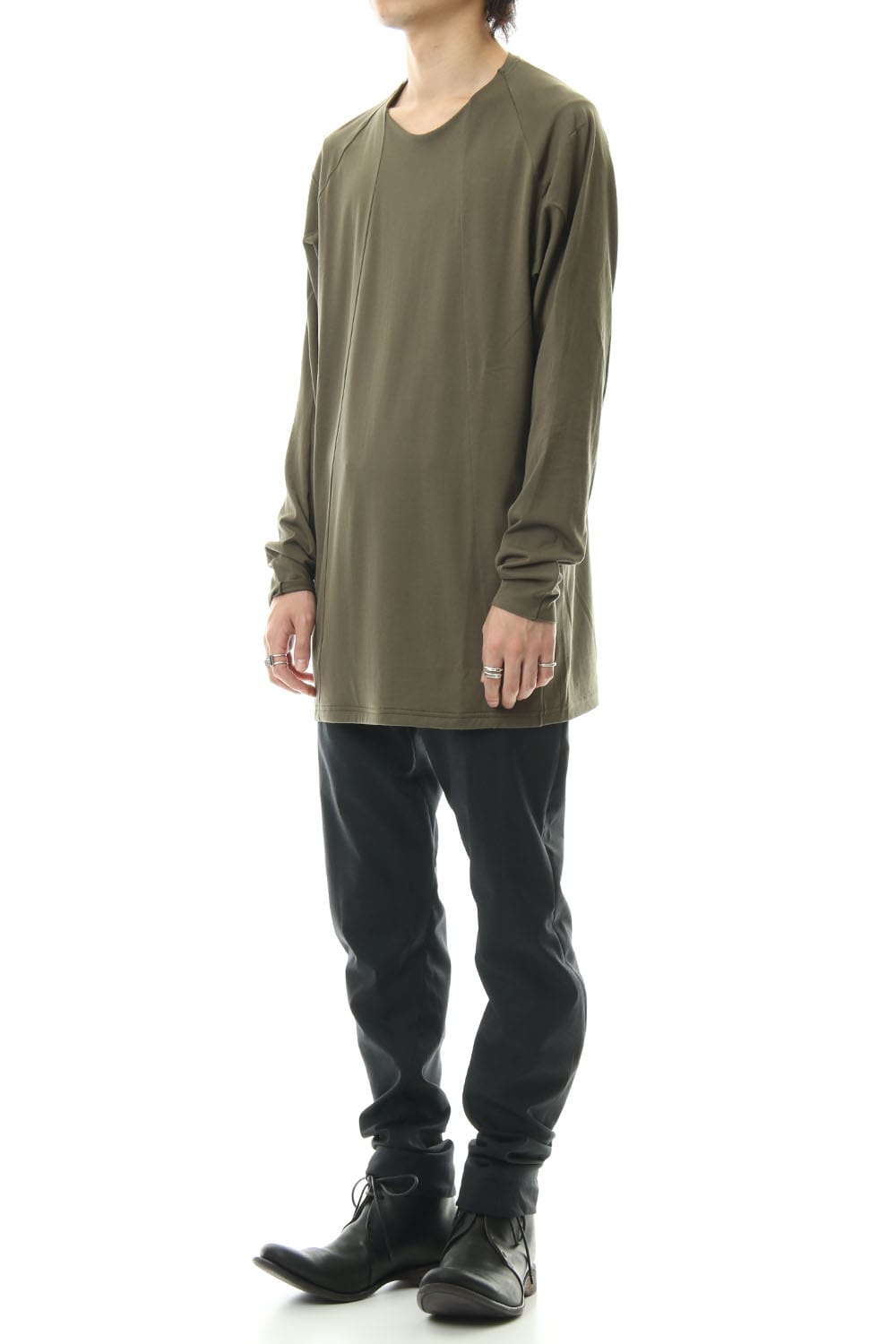 ロング スリーブ ルーズ フィット 80/2 コットン ジャージー