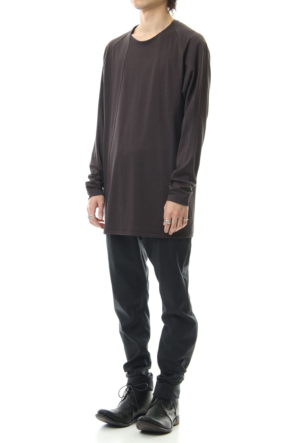 ロング スリーブ ルーズ フィット 80/2 コットン ジャージー