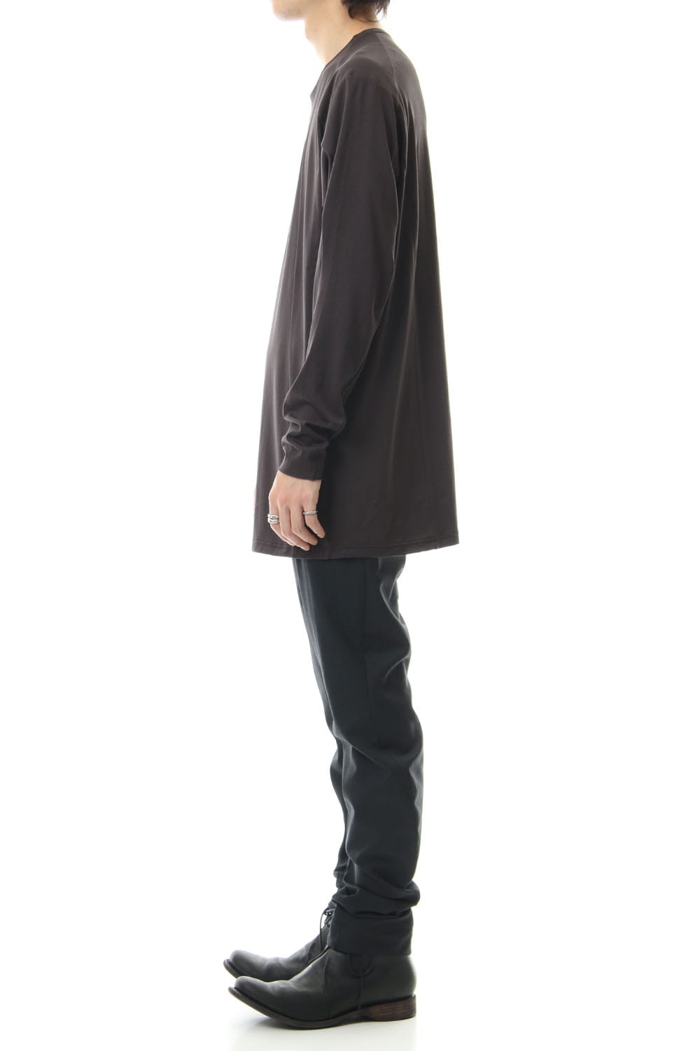 ロング スリーブ ルーズ フィット 80/2 コットン ジャージー