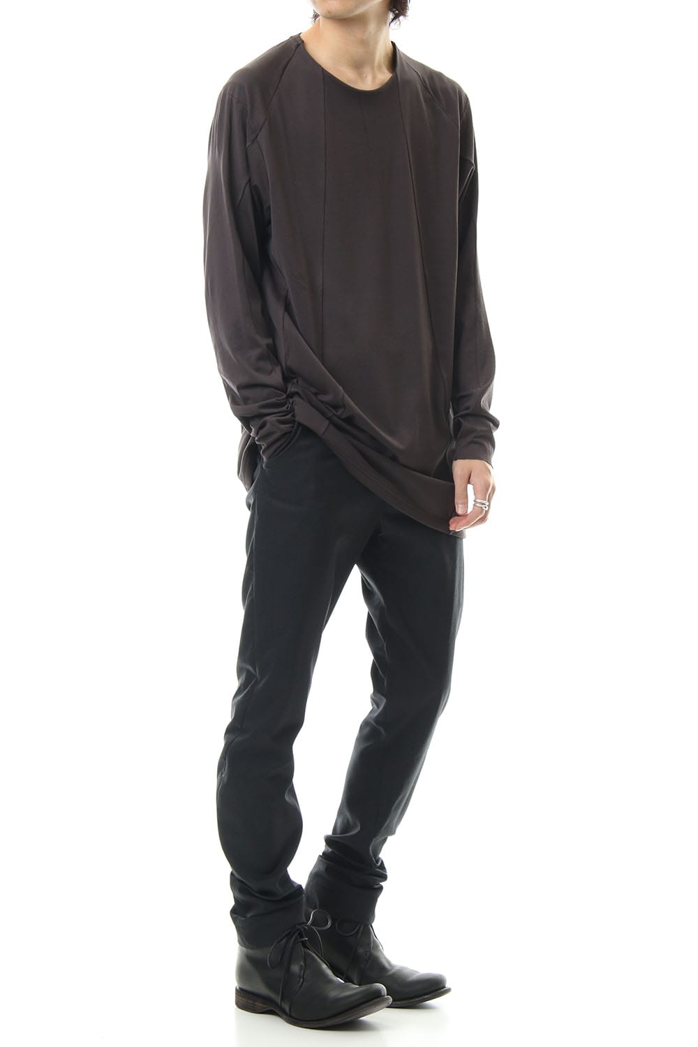 ロング スリーブ ルーズ フィット 80/2 コットン ジャージー